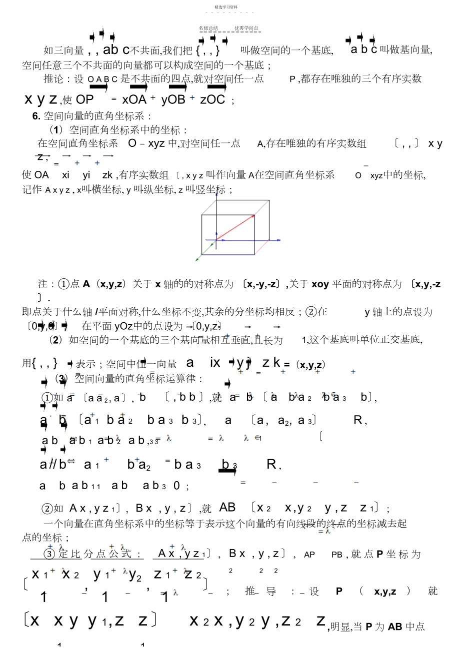 2022年空间向量知识点归纳总结2.docx_第2页