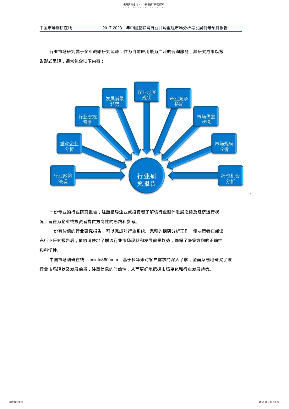 2022年中国互联网行业并购重组市场分析报告 .pdf_第2页