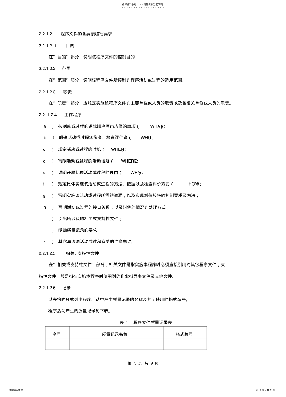 2022年程序文件编写与管理 .pdf_第2页