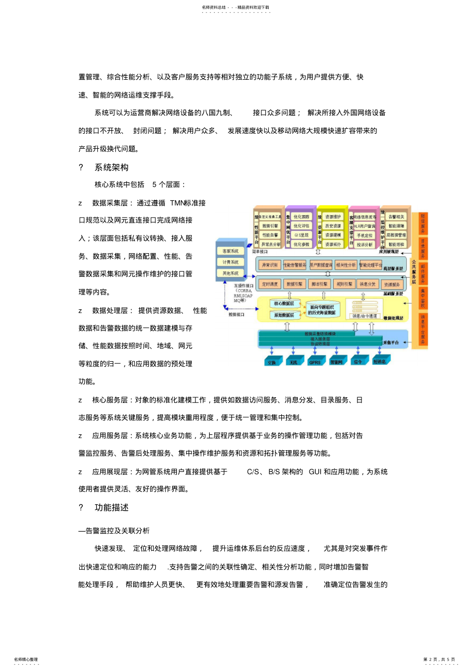 2022年移动通信网网络管理解决方案 .pdf_第2页