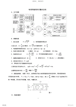 2022年电场和磁场知识总结 .pdf