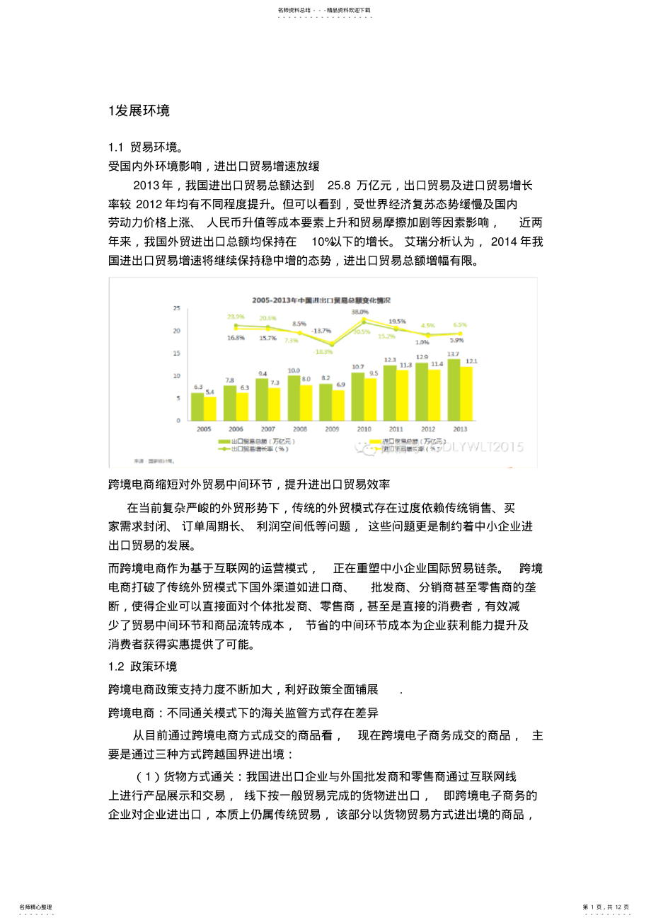 2022年中国跨境电商行业分析报告( .pdf_第1页