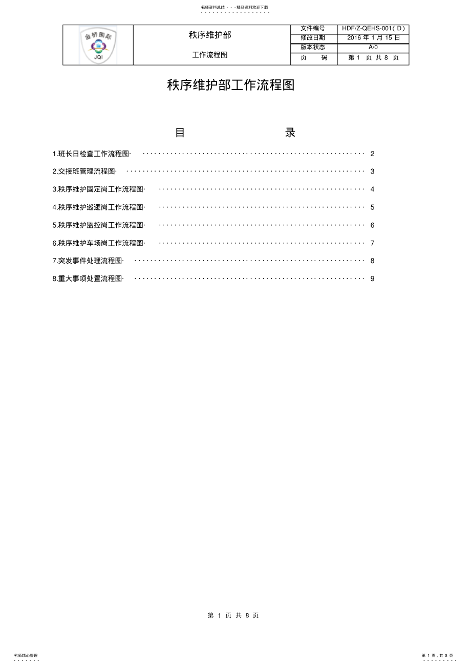 2022年秩序维护部工作流程图 .pdf_第1页