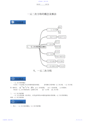 2022年一元二次方程的概念及解法.docx