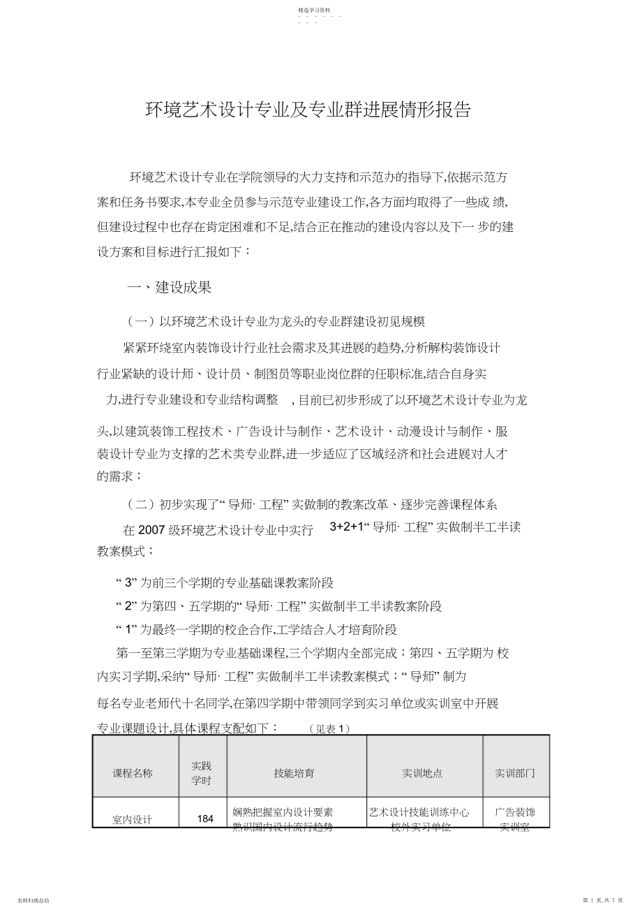 2022年环境艺术设计方案专业及专业群建设.docx_第1页