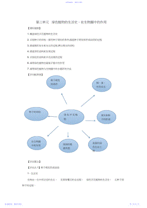 2022年七级生物上册第三单元绿色植物的生活史知识点归纳北师大版.docx