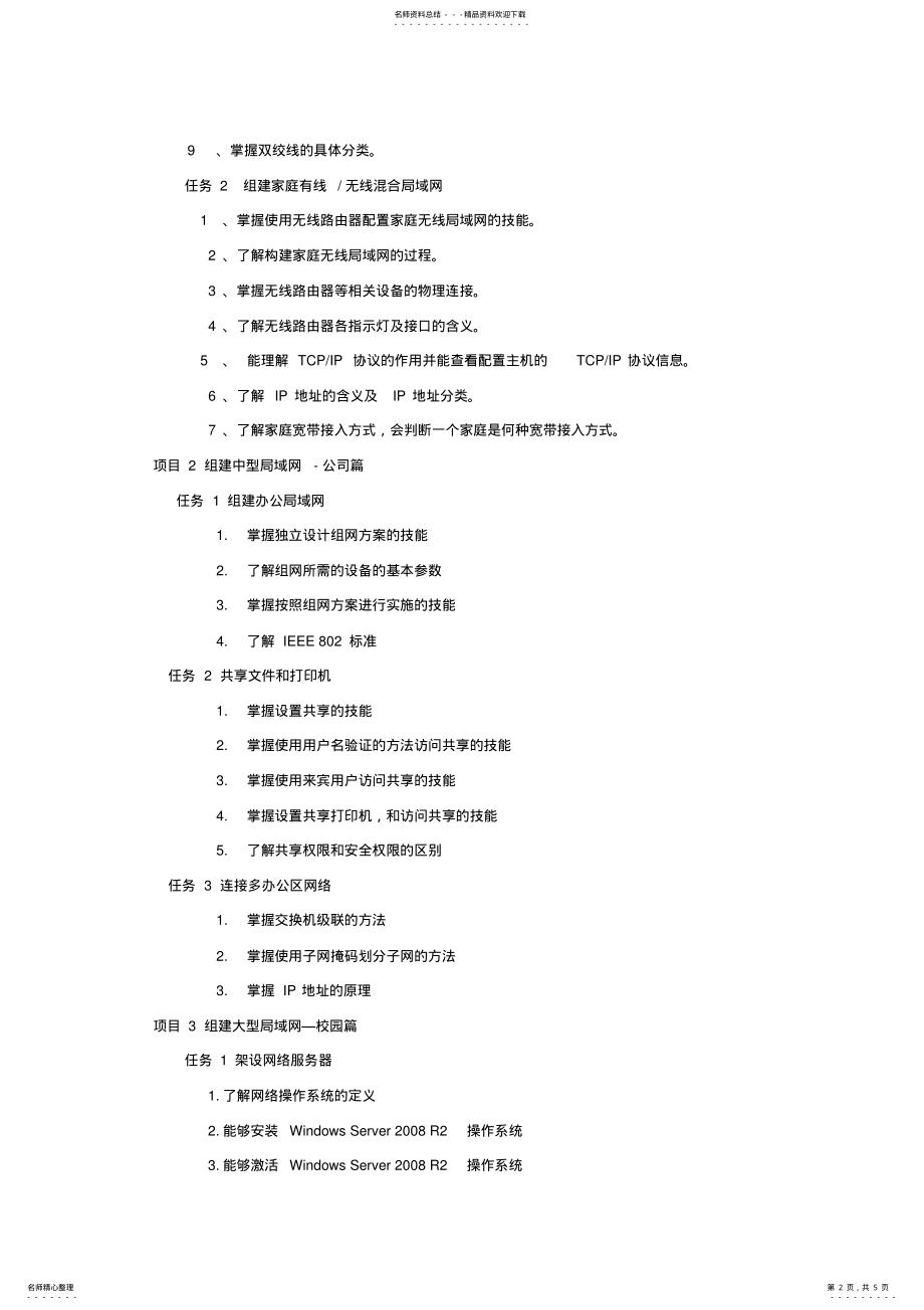 2022年《计算机网络基础》课程教学大纲 .pdf_第2页