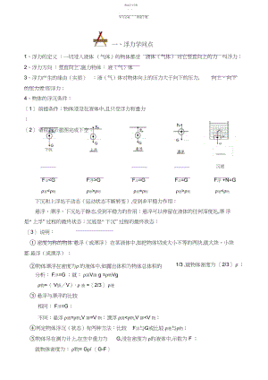 2022年物理浮力教案学生.docx