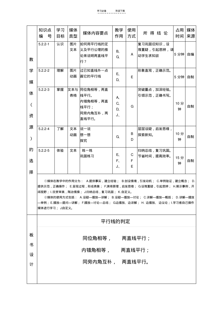 《平行线的判定》课堂教学设计.pdf_第2页