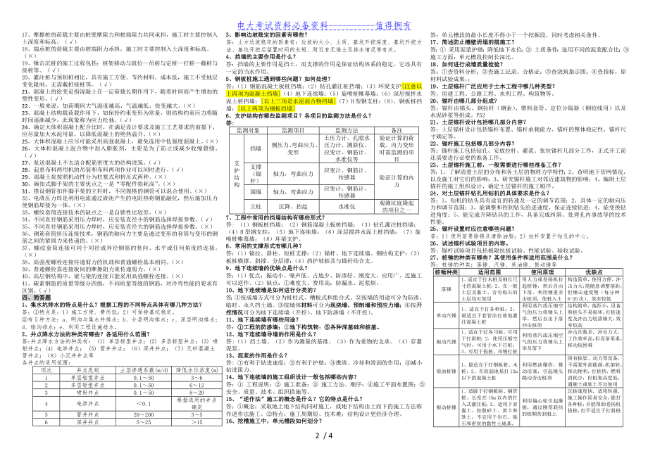 【最新整理】电大高层建筑施工答案解析(土木工程).doc_第2页