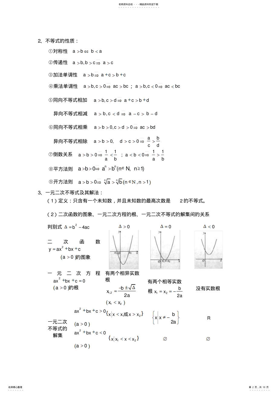 2022年不等式,推理与证明,知识点 .pdf_第2页