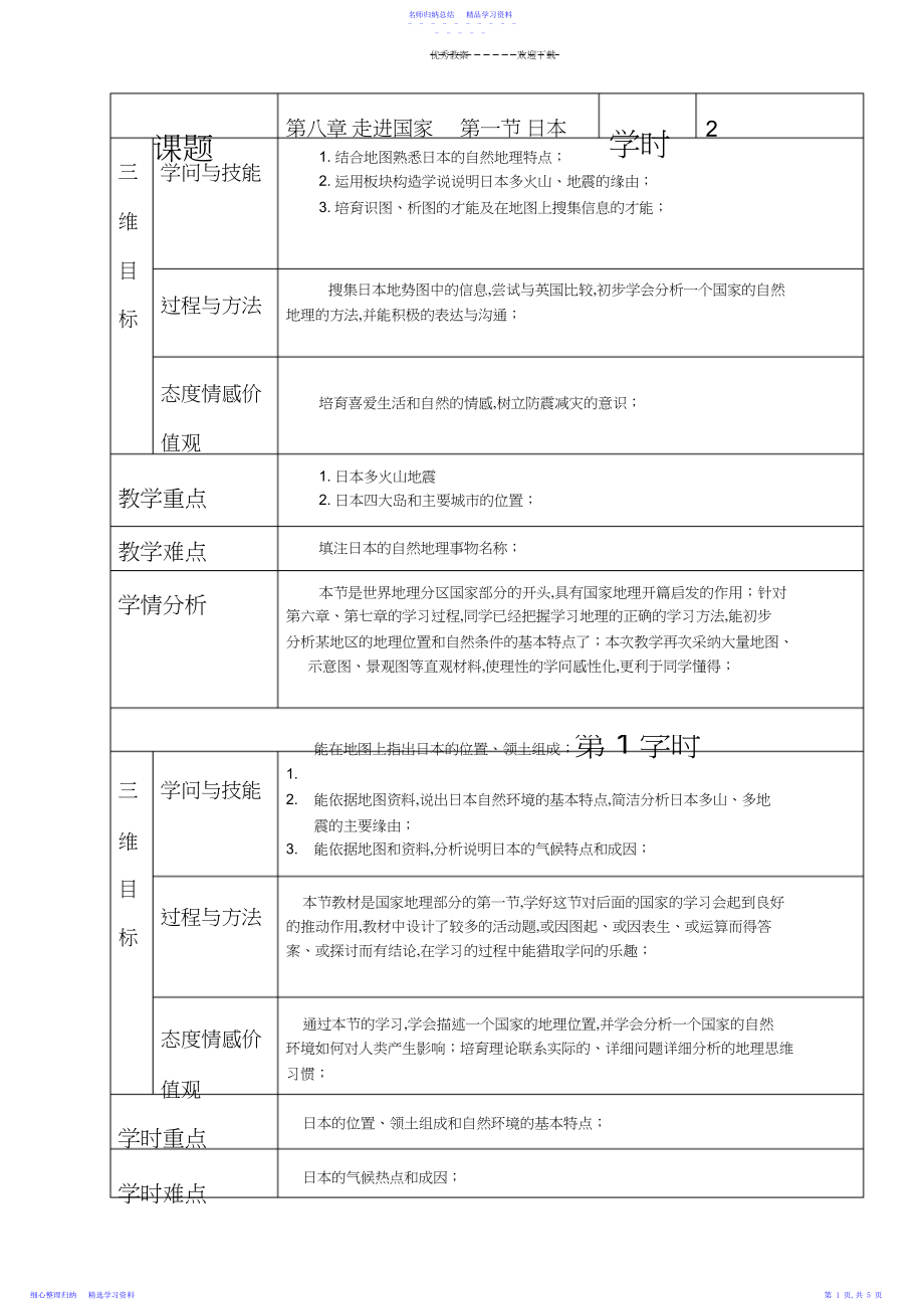 2022年七年级下学期地理教案.docx_第1页