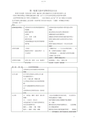 2022年第一轮复习高中生物知识点大全.docx