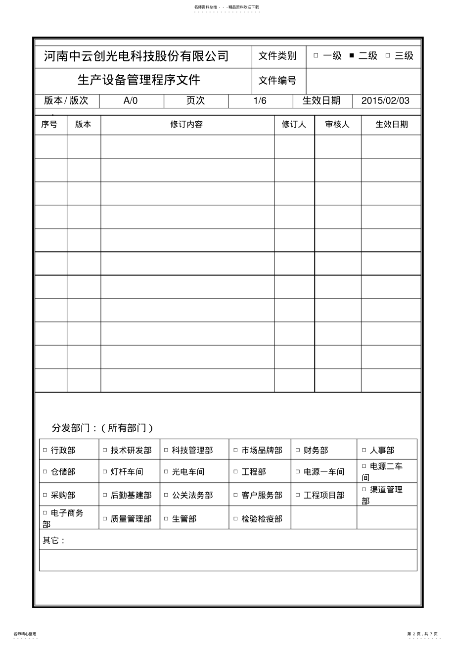 2022年生产设备管理程序文件 .pdf_第2页