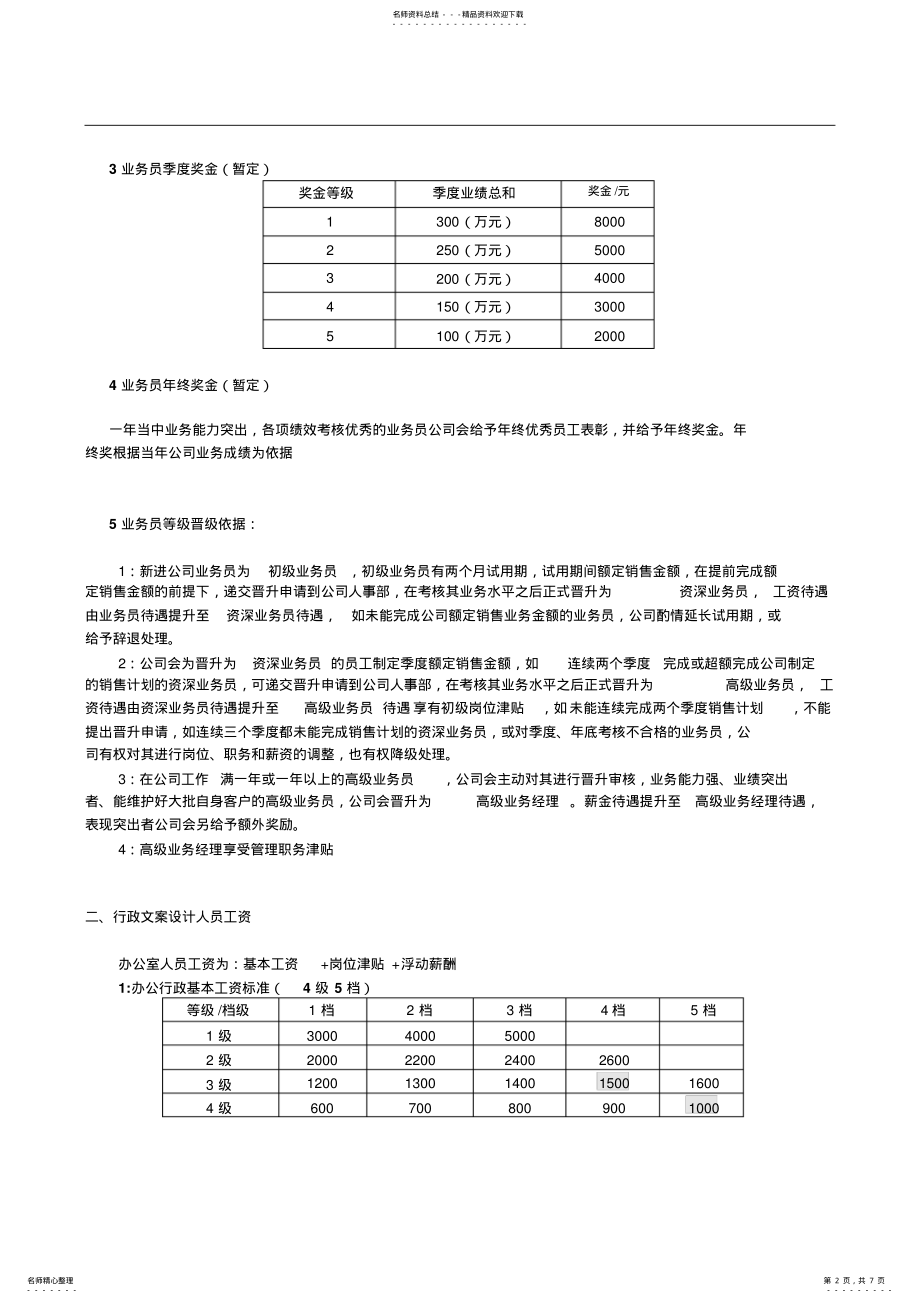 2022年业务员提成方案 .pdf_第2页