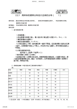 2022年用样本的频率分布估计总体的分布 .pdf