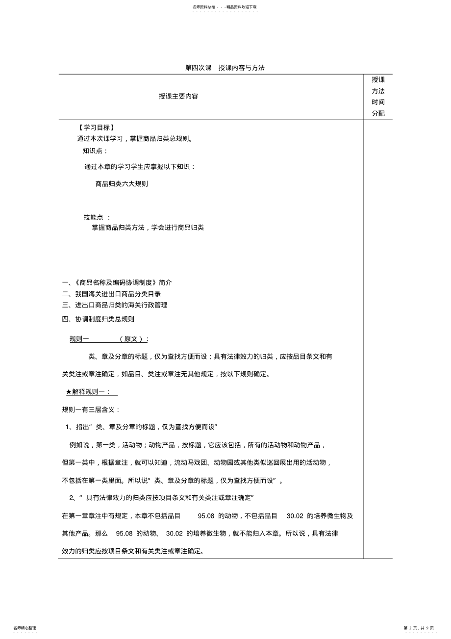 2022年《进出口报关实务》电子教案进出口商品归类 .pdf_第2页