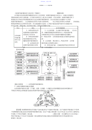 2022年《地理环境的整体性与差异性》专题复习.docx