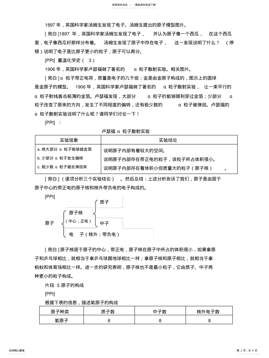 2022年《原子的构成》教学方案 .pdf_第2页