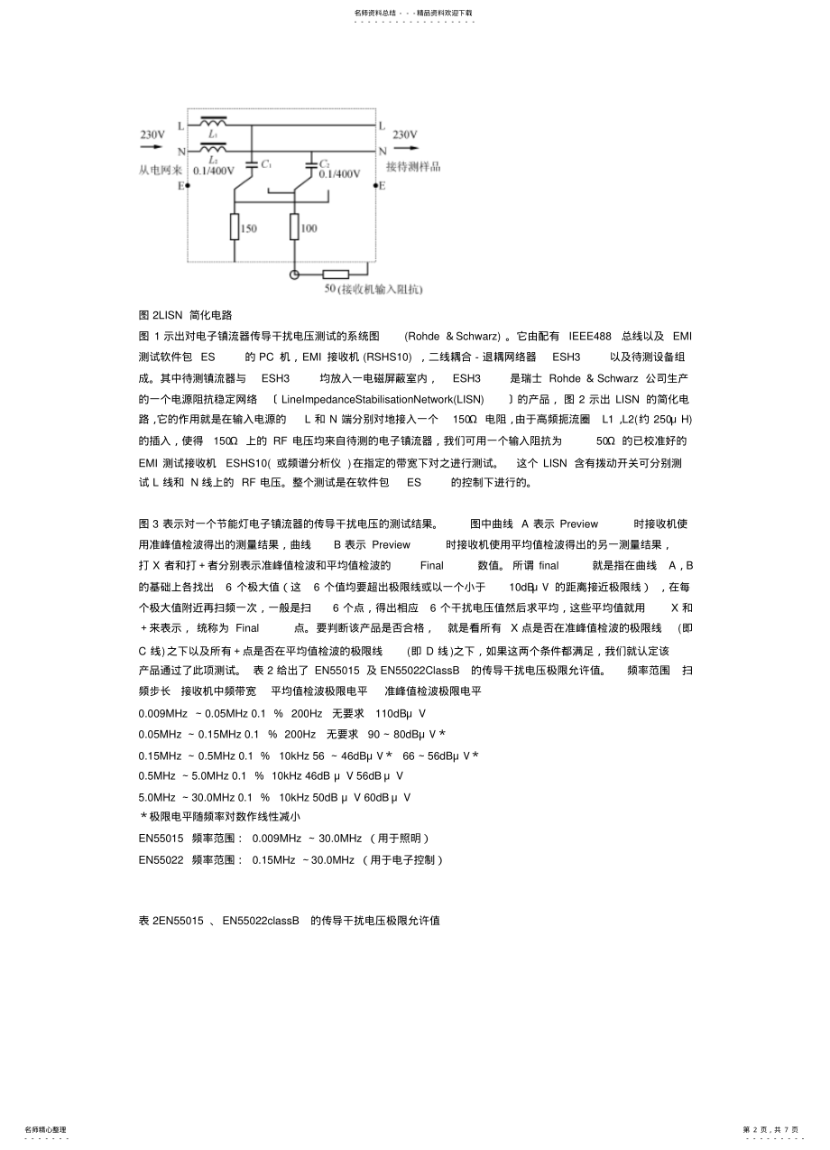 2022年电子镇流器EMC认证测量与常见不合格项的分析和对策 .pdf_第2页