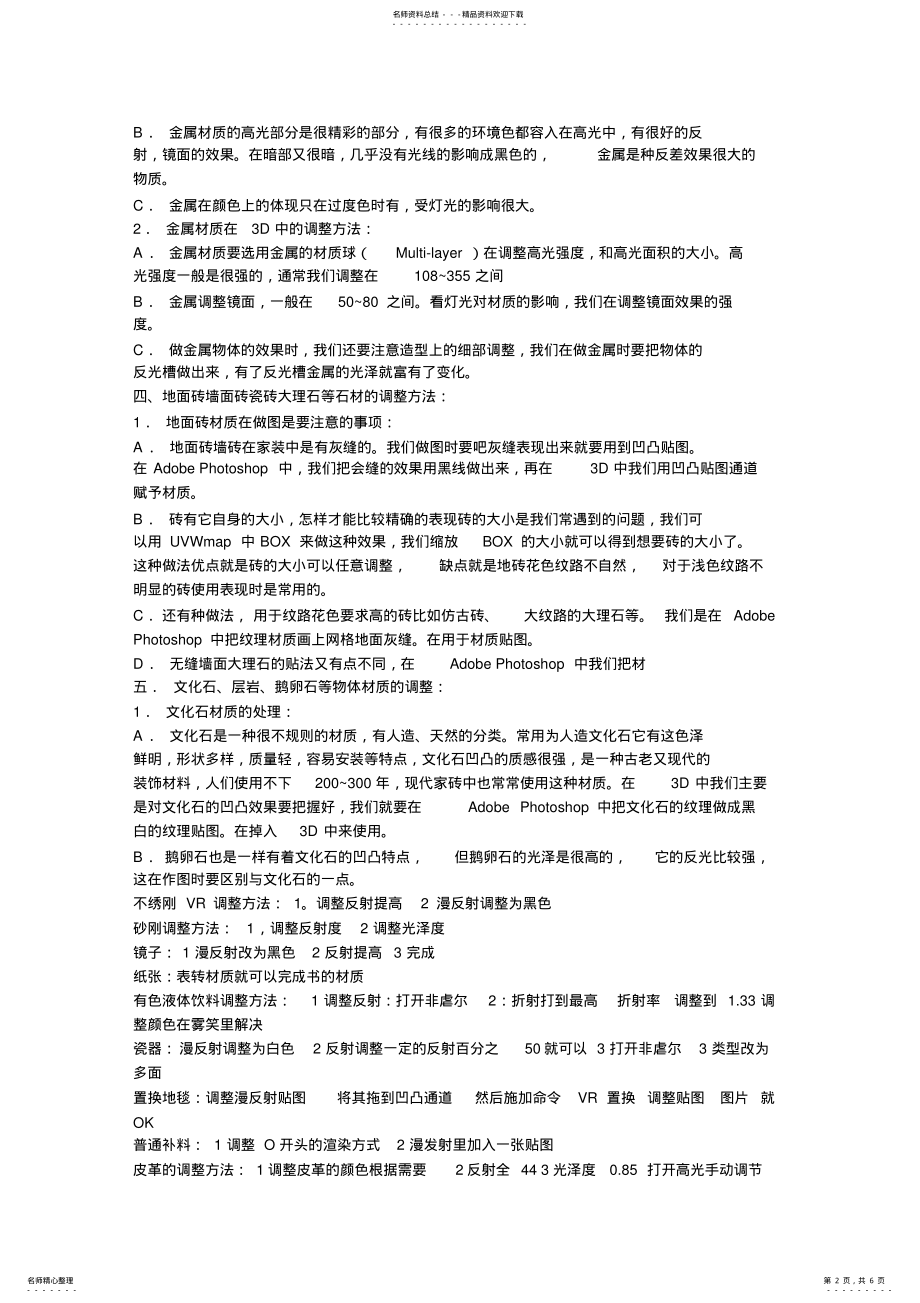 2022年vray材质常用经典设置 .pdf_第2页