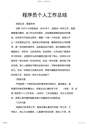 2022年程序员个人工作总结 .pdf