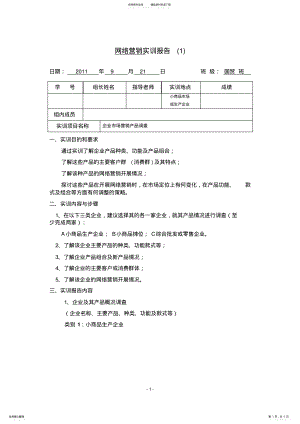 2022年电子商务实训报告_网络营销 .pdf