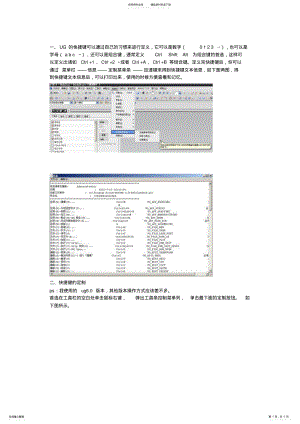 2022年UG.快捷键制定 .pdf