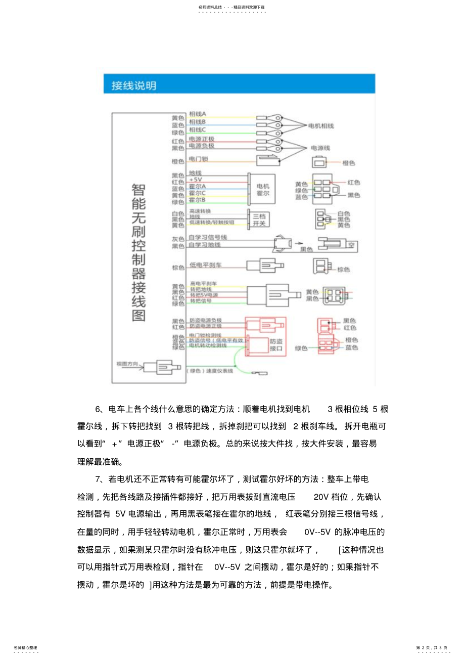 2022年电动车控制器接线图详解 .pdf_第2页