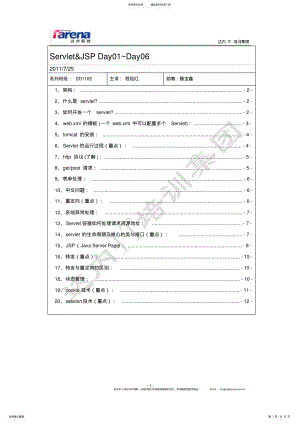 2022年servlet教程和JSP教程 .pdf