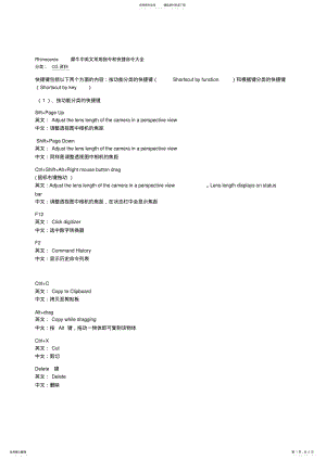 2022年Rhinoceros犀牛中英文常用指令和快捷命令大全 .pdf