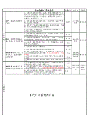 中式快捷餐厅运营饭堂实体店管理 表格 真功夫 餐饮新产品上市系统指引P2.xls