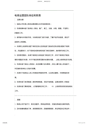 2022年电商运营团队岗位和职责 .pdf