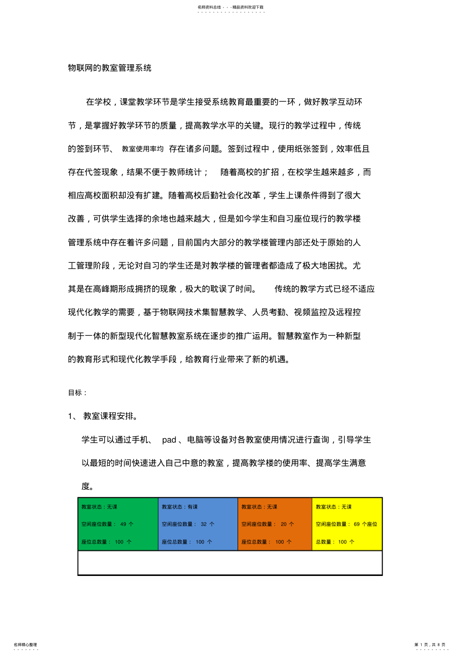 2022年物联网的智慧校园管理系统 .pdf_第1页