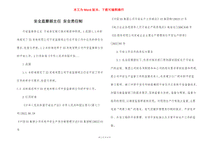 安全监察部主任 安全责任制.docx