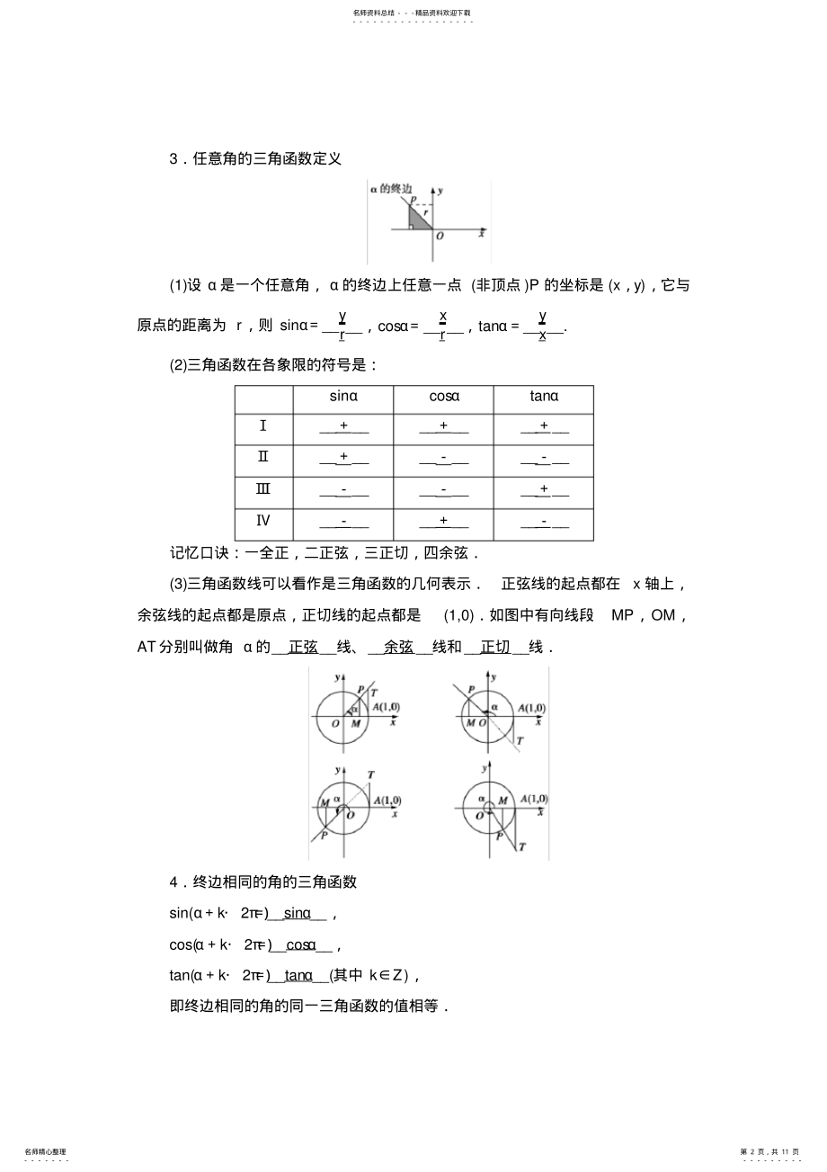 2022年三角函数最全知识点总结 .pdf_第2页