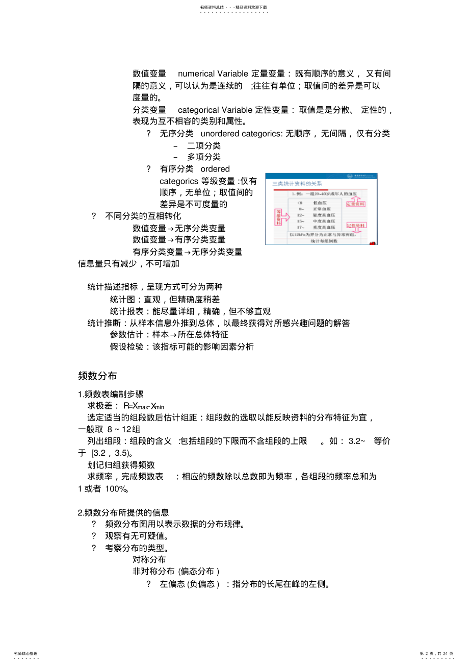 2022年研究生医学统计学考点总结 .pdf_第2页