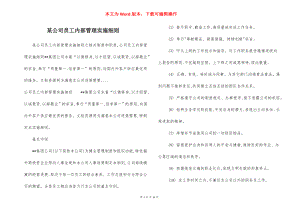 某公司员工内部管理实施细则.docx