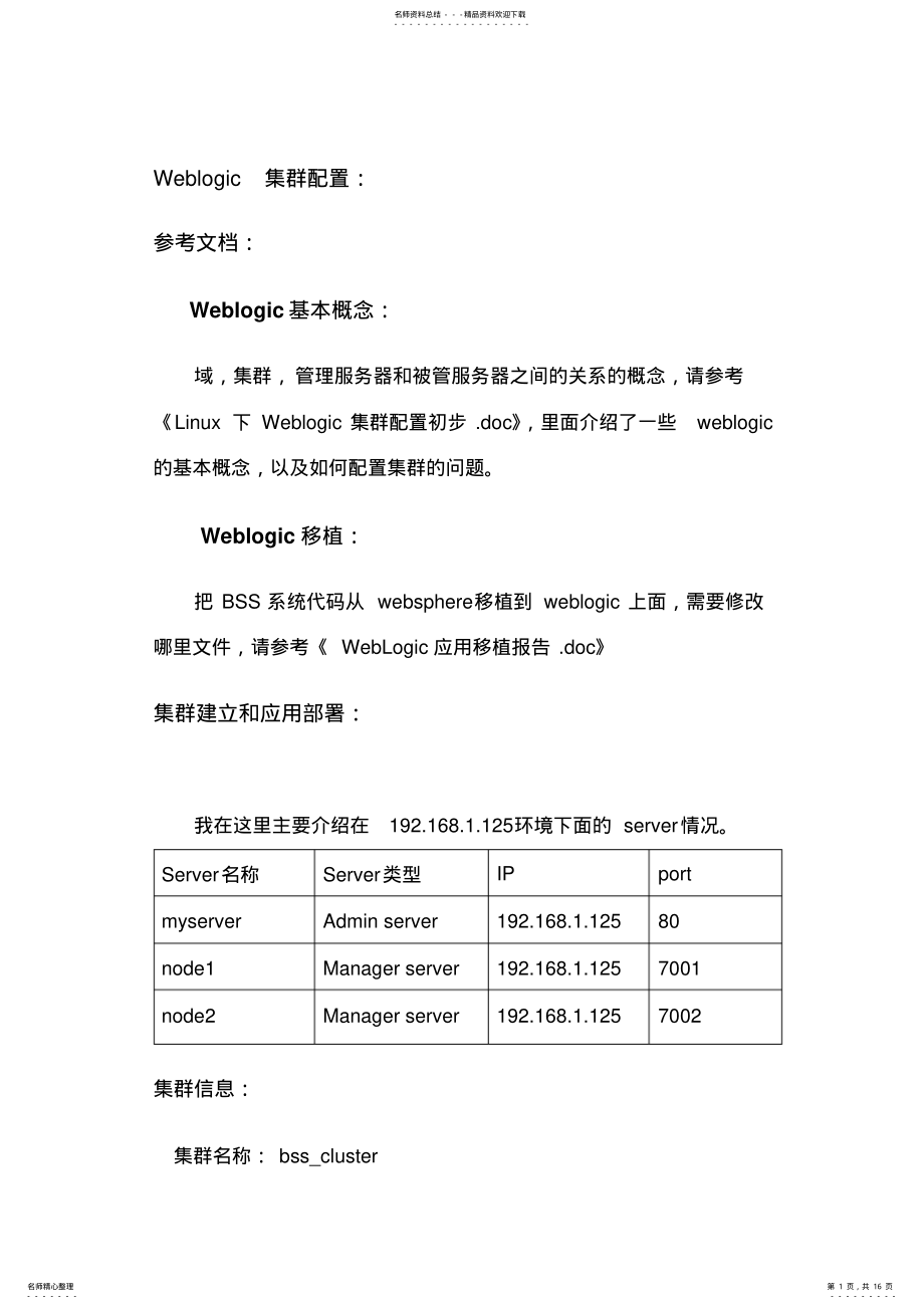 2022年weblogic集群部署 .pdf_第1页