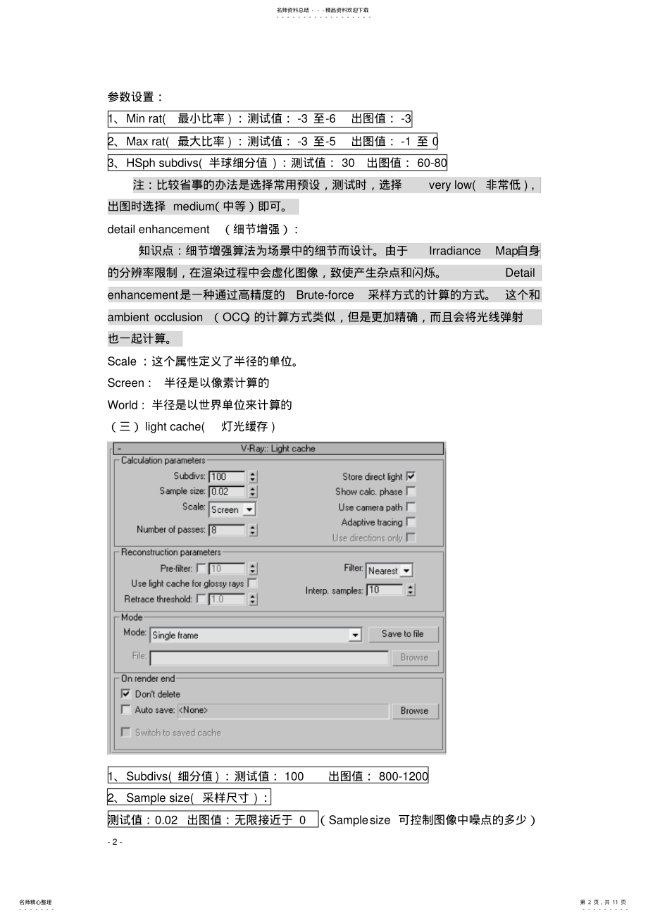 2022年Vray参数设置详解 .pdf_第2页