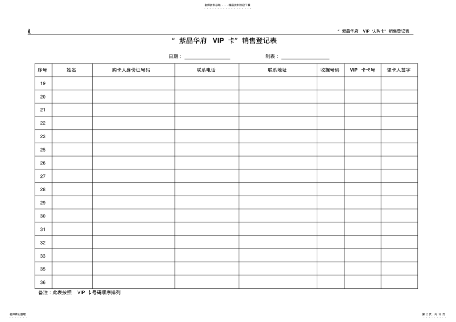 2022年VIP卡销售登记表 .pdf_第2页