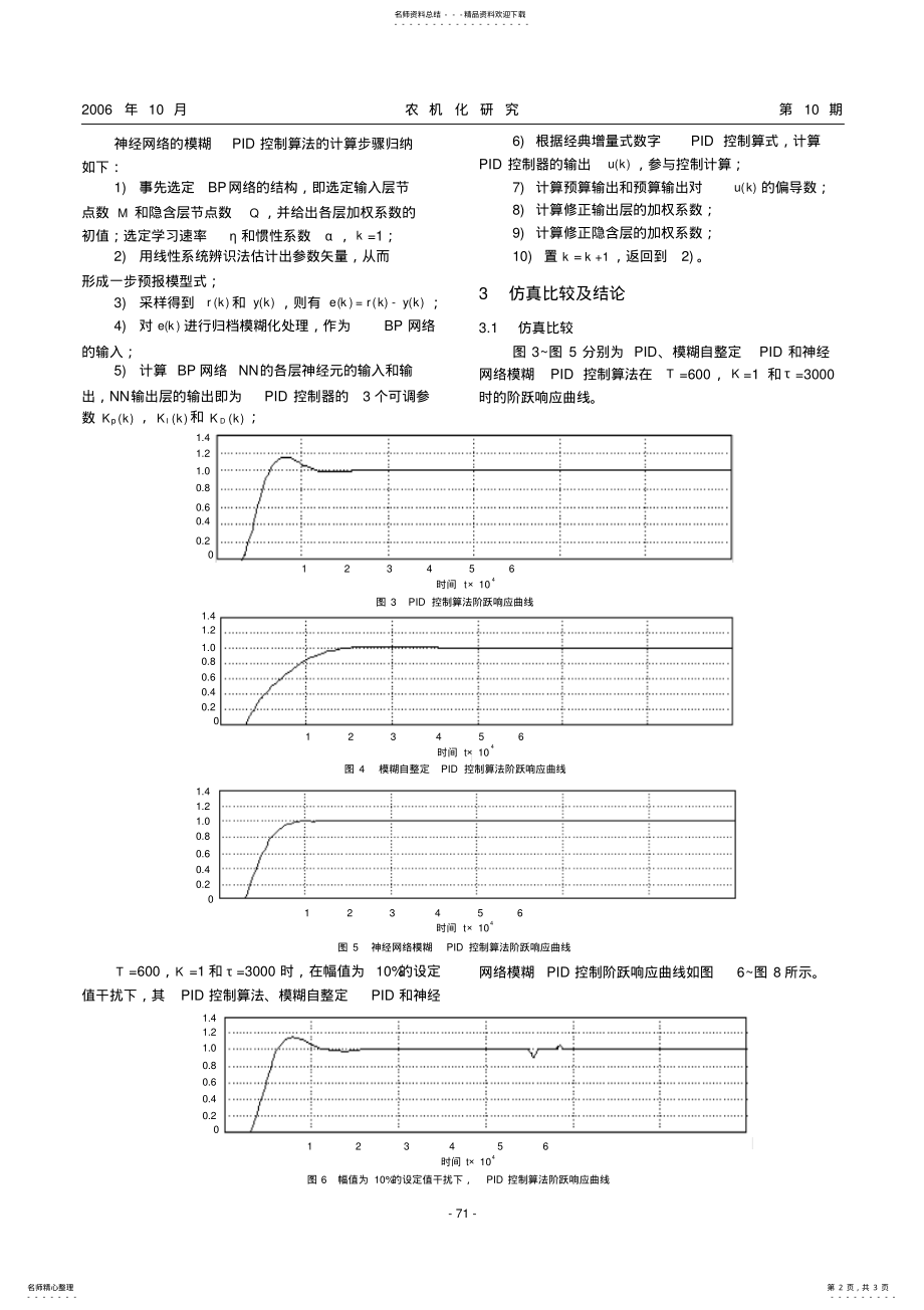 2022年神经网络模糊PID算法在温室温度控制中的仿真研究.kdh .pdf_第2页