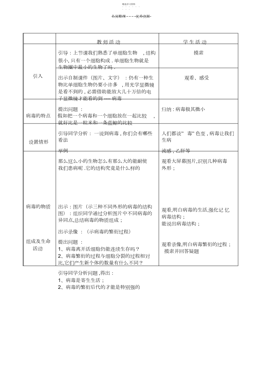 2022年第四章没有细胞结构的微小生物——病毒教学设计.docx_第2页