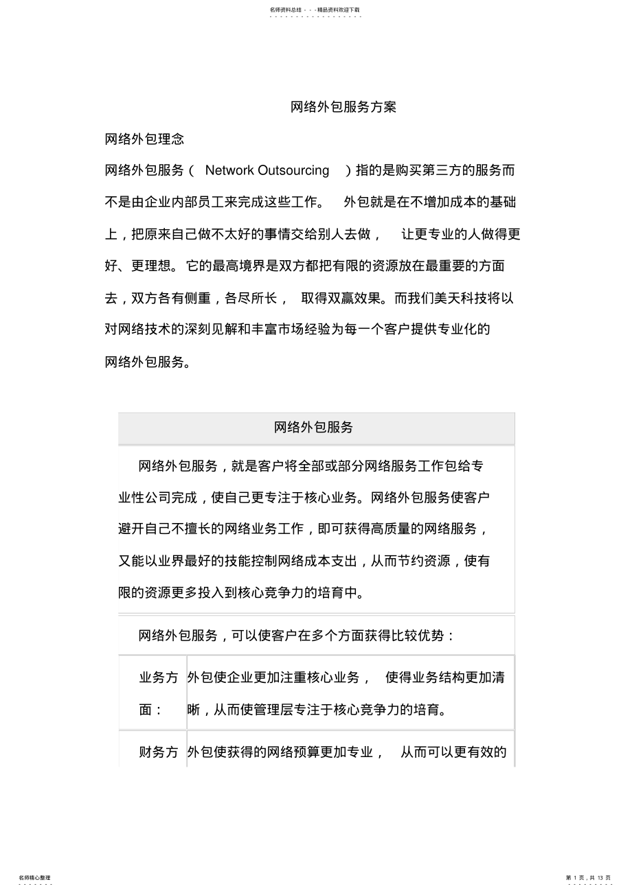 2022年网络外包服务方案 .pdf_第1页