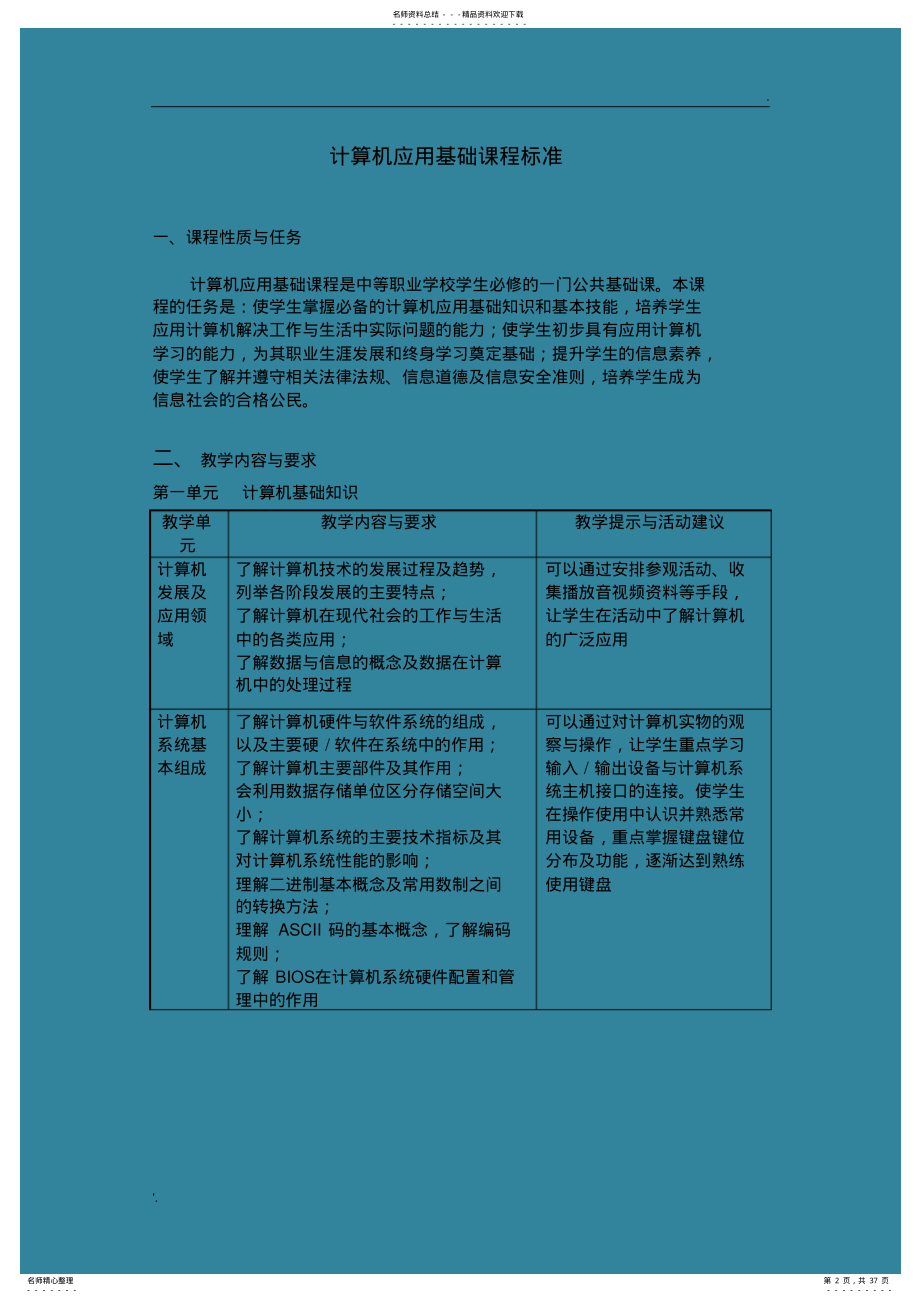 中职计算机应用基础教案 3.pdf_第2页