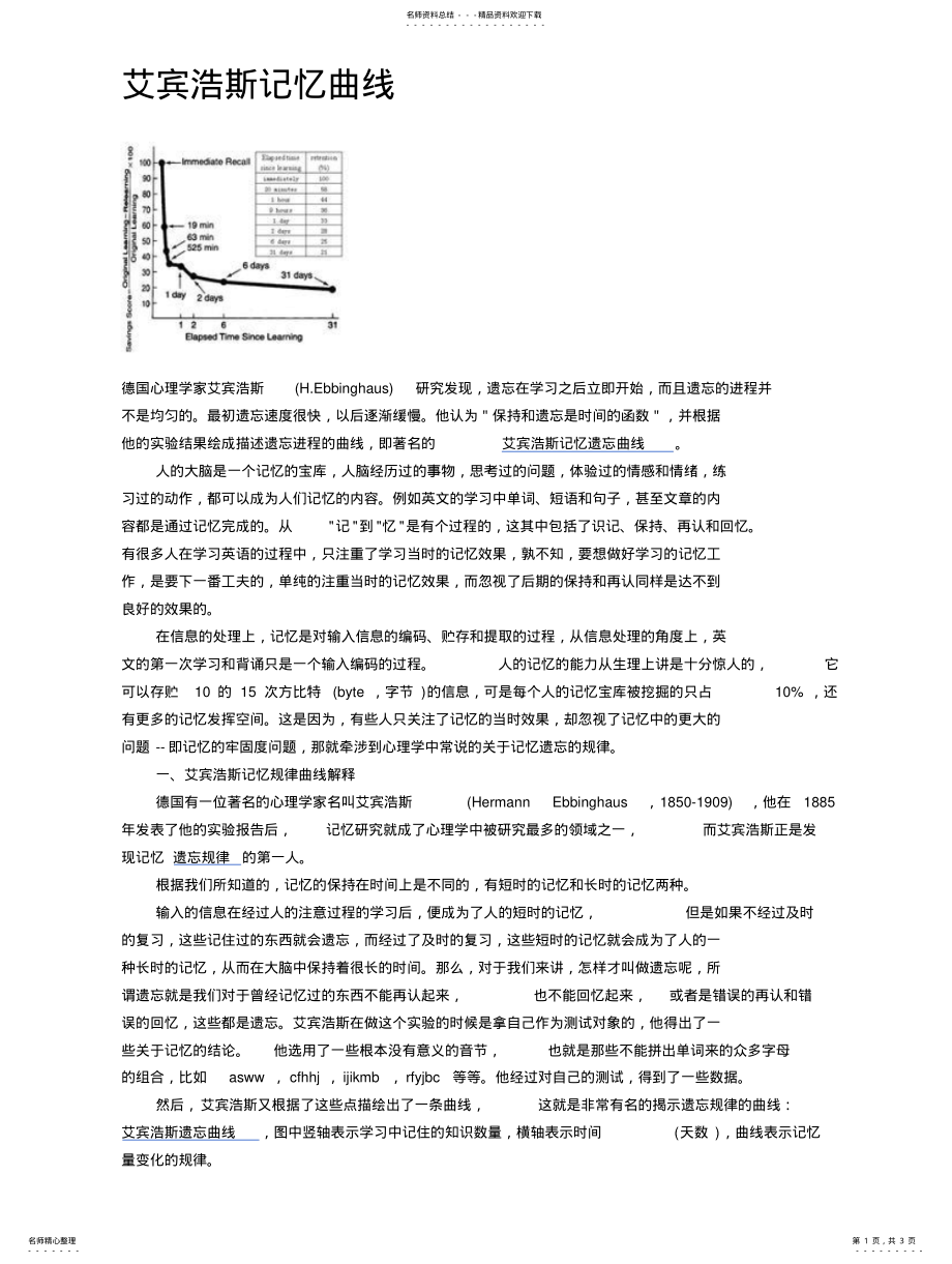 2022年艾宾浩斯记忆 .pdf_第1页