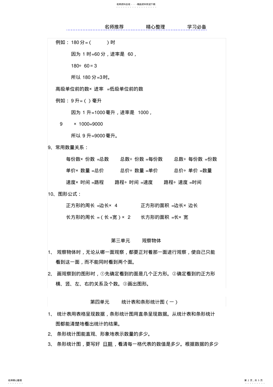 2022年苏教版四年级上学期数学知识点 .pdf_第2页