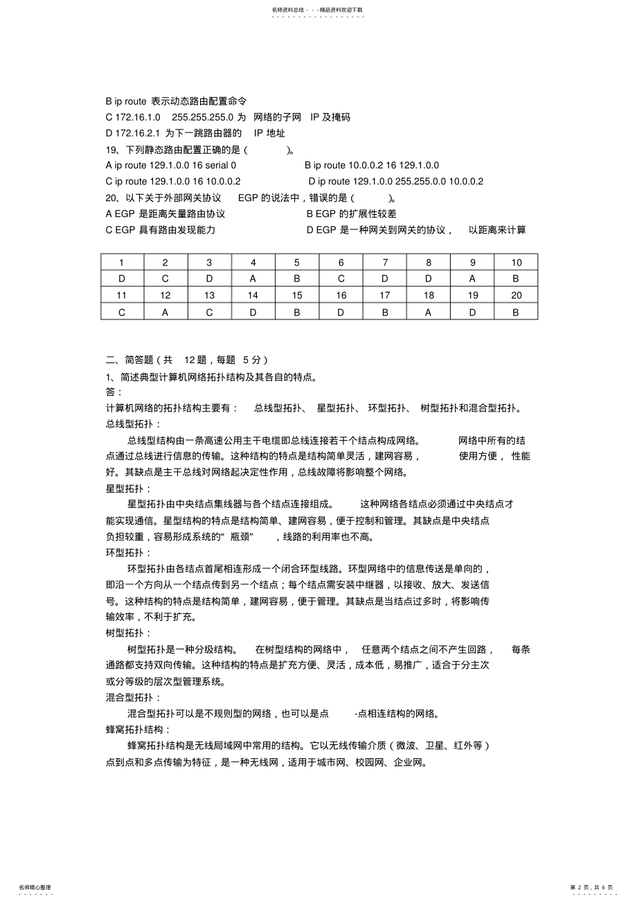 2022年网络工程与网络管理平时作业 .pdf_第2页