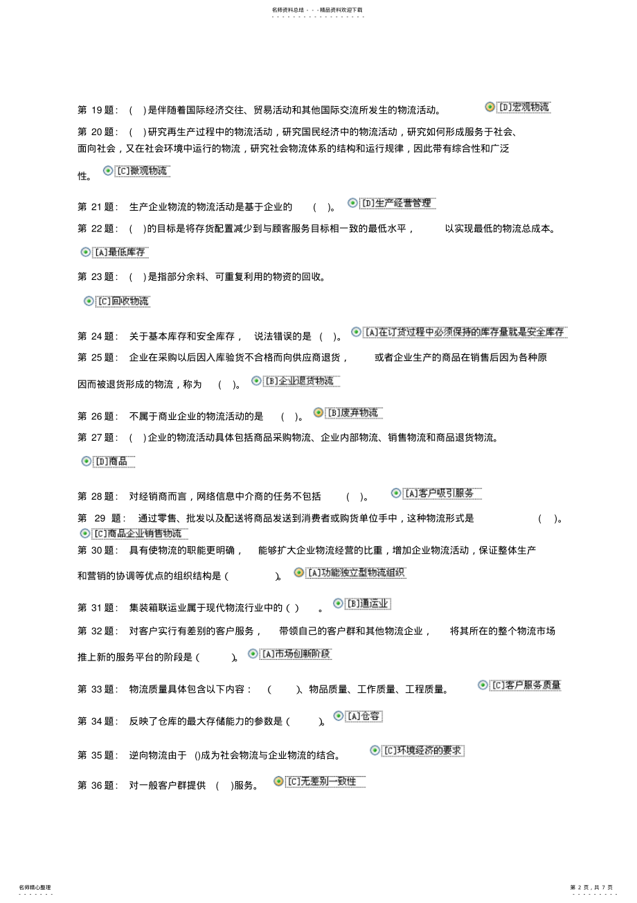 2022年职业技能实训-电子商务专业-网络营销与策划-形成性考核参考答案 .pdf_第2页