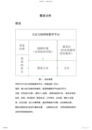 2022年网络教学平台需求分析 .pdf